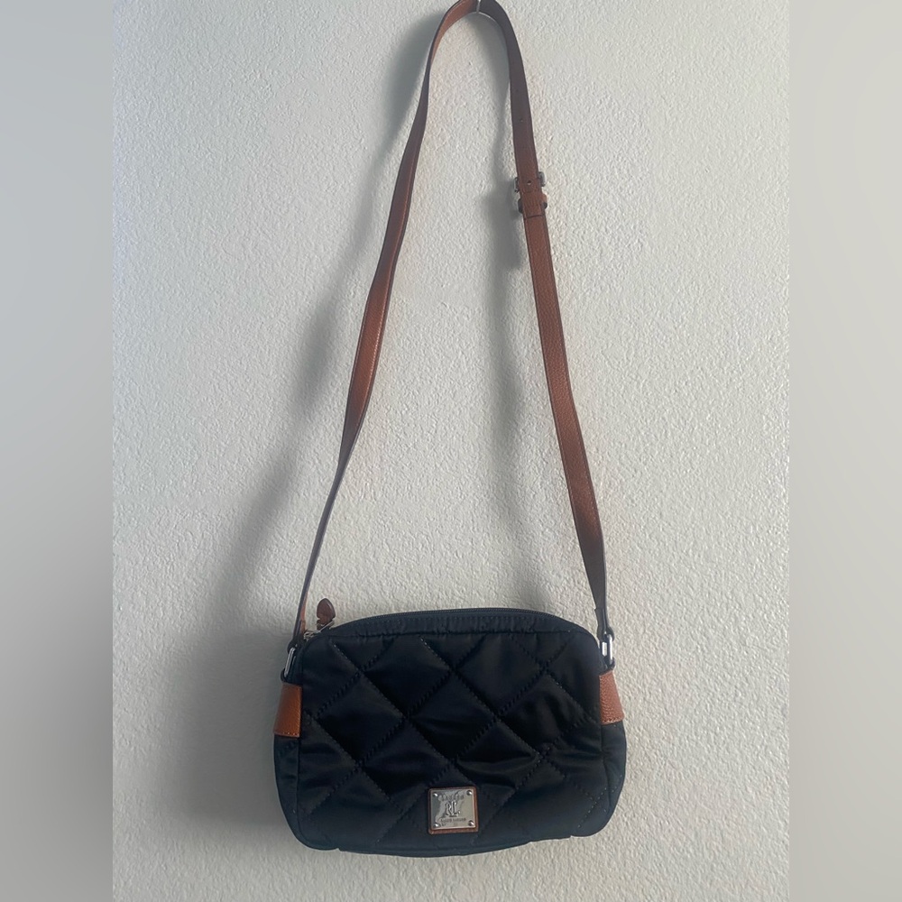 Lauren Ralph Lauren Black Quilted Crossbody Bag